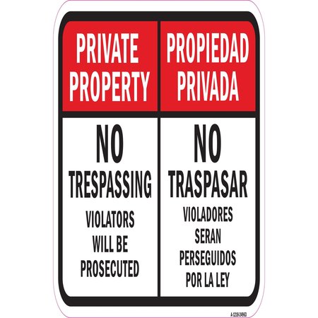 SIGNMISSION Safety Sign, 12 in Height, Aluminum, 24963 A-1218-24963